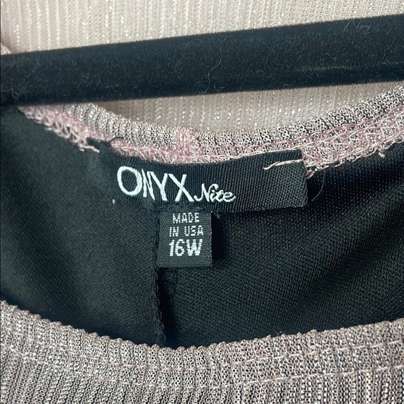 NWT David's Bridal Onyx Crinkled Ombre Plus Size Three-Piece Pantsuit - Picture 7 of 15